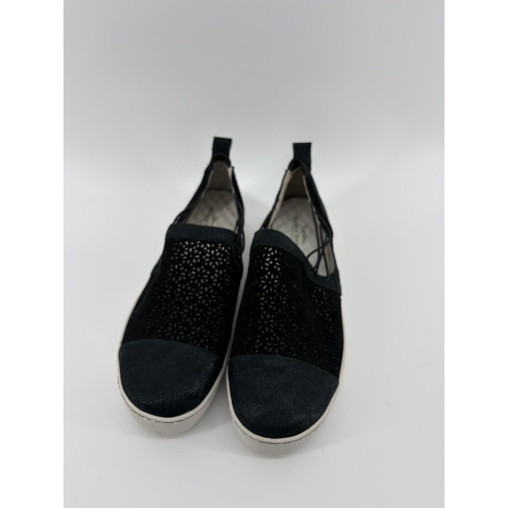 Jambu Erin Black Relax Leather Foam Bungee, Slip On Sneaker, Women Sz 10W